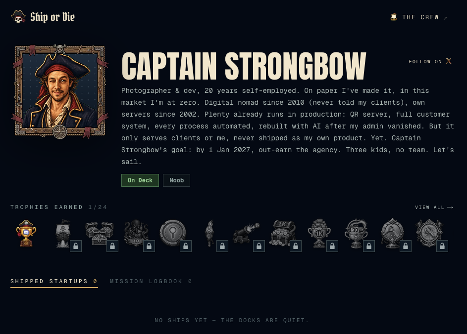Ship or Die — Tweet-Screenshot